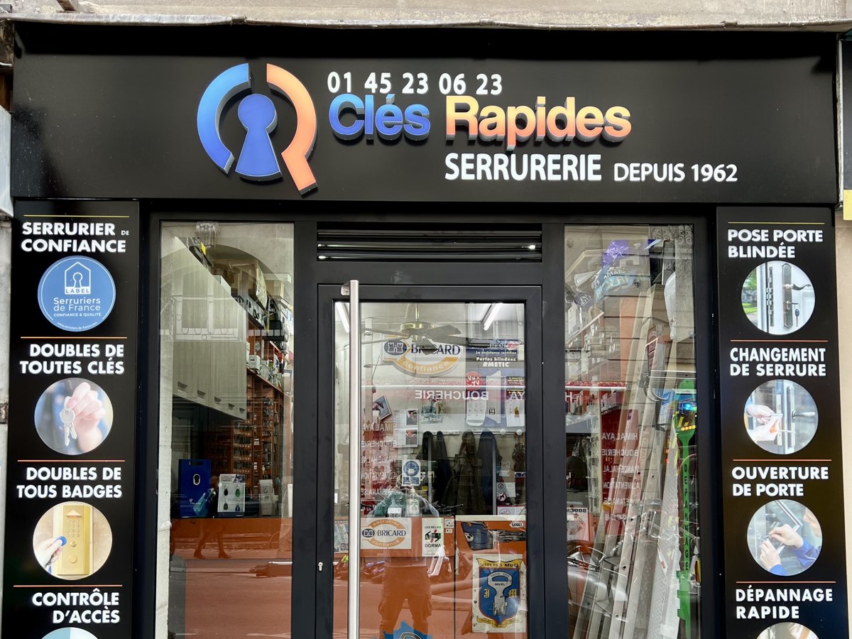 Boutique Clés Rapides serrurier Paris 10