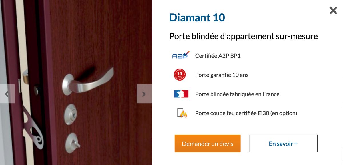 Porte blindée Picard Diamant certifiée A2P